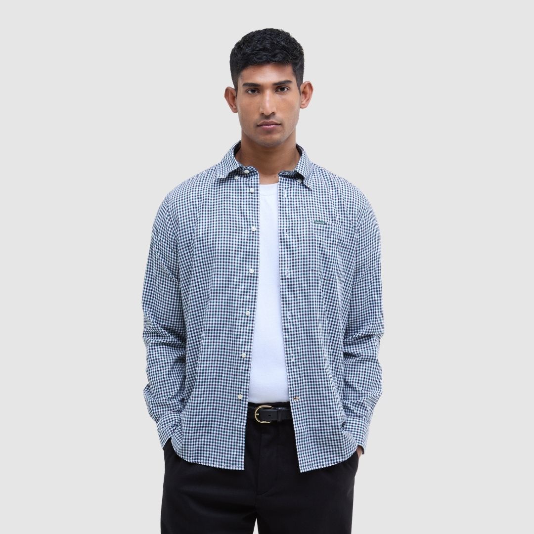 Barbour Men's Padshaw Tailored Fit Gingham Shirt in Green