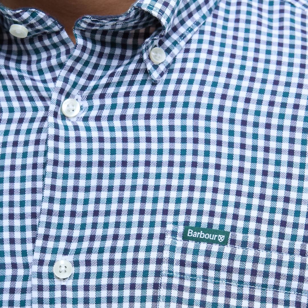 Barbour Men's Padshaw Tailored Fit Gingham Shirt in Green