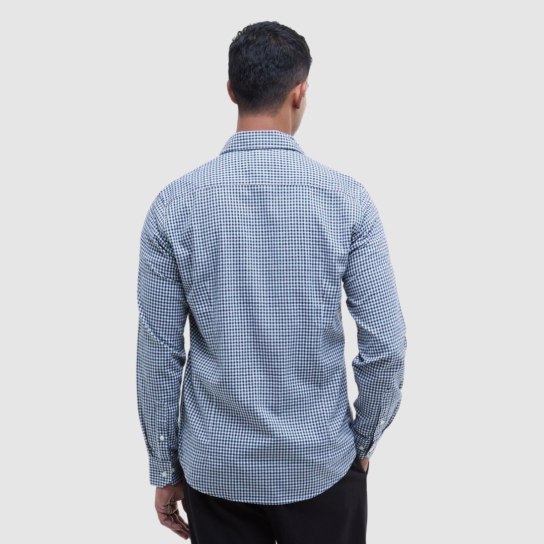 Barbour Men's Padshaw Tailored Fit Gingham Shirt in Green
