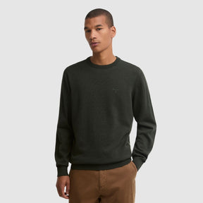 Barbour Men's Pima Crewneck Sweater in Sage