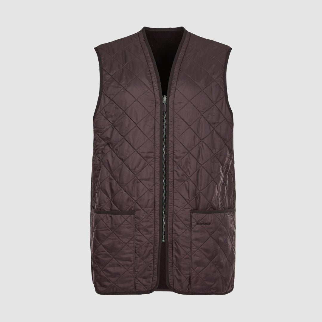 Barbour Men's Polarquilt Waistcoat in Dark Brown