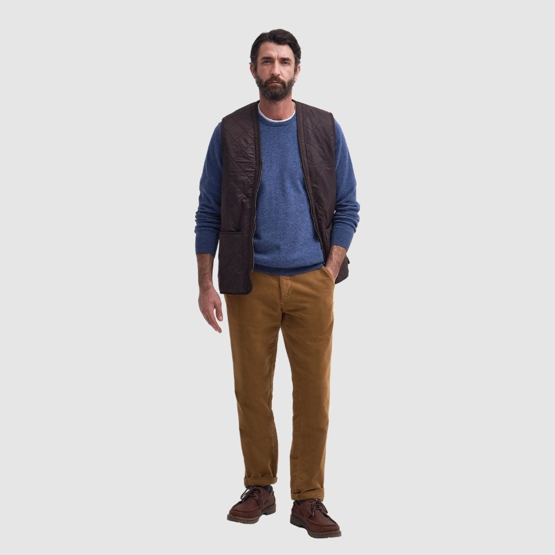 Barbour Men's Polarquilt Waistcoat in Dark Brown