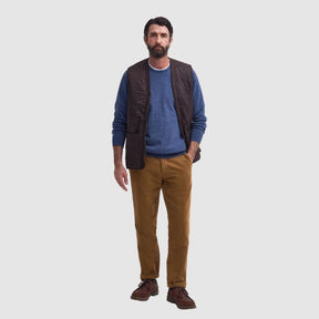 Barbour Men's Polarquilt Waistcoat in Dark Brown