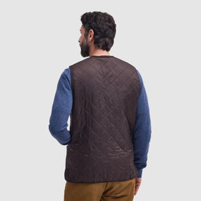 Barbour Men's Polarquilt Waistcoat in Dark Brown