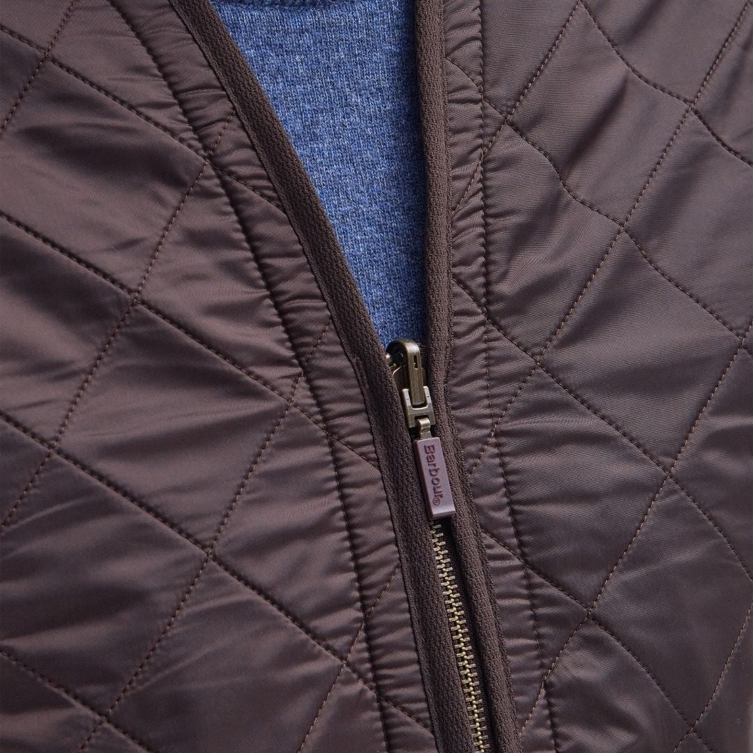 Barbour Men's Polarquilt Waistcoat in Dark Brown