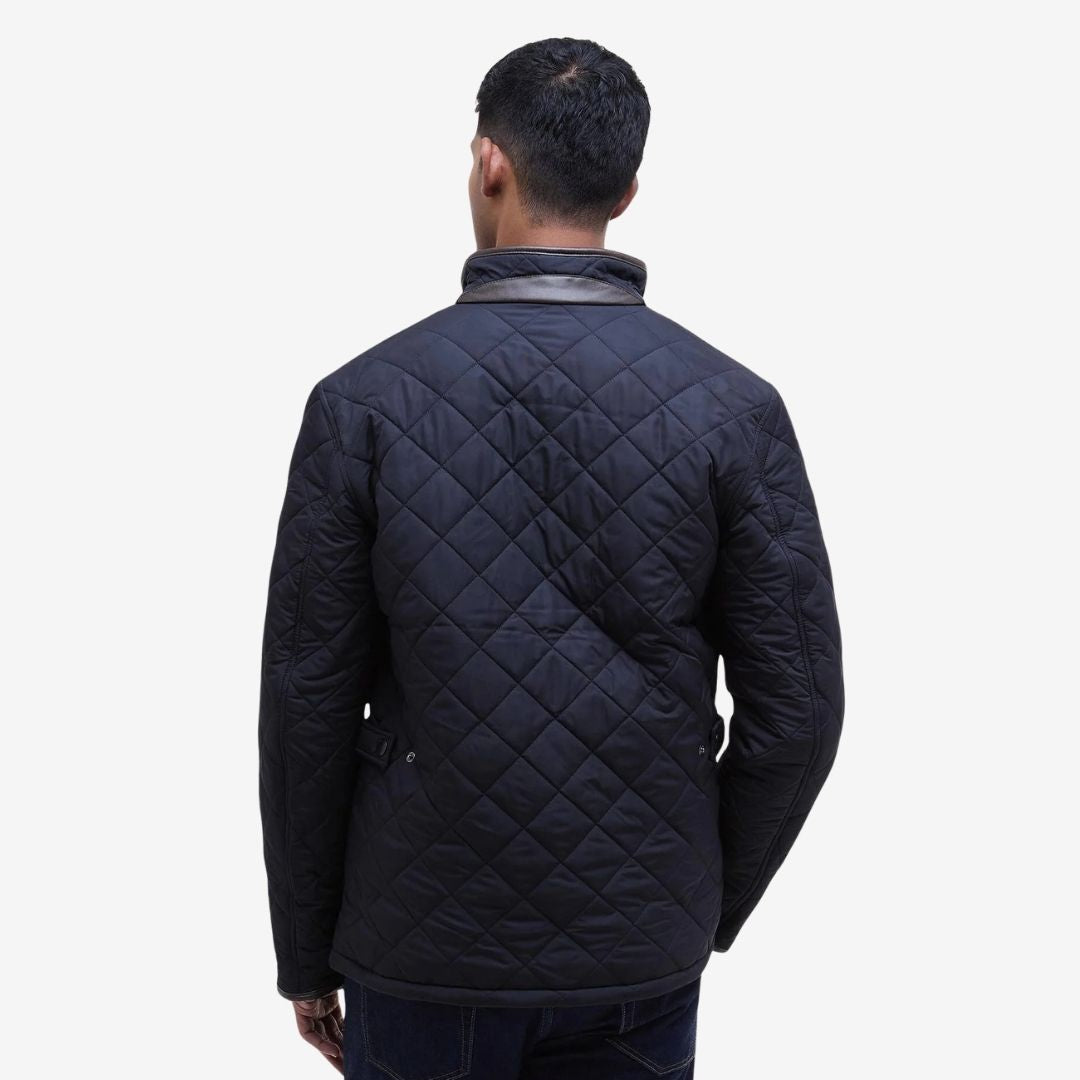 Barbour Men's Powell Quilted Jacket in Classic Navy