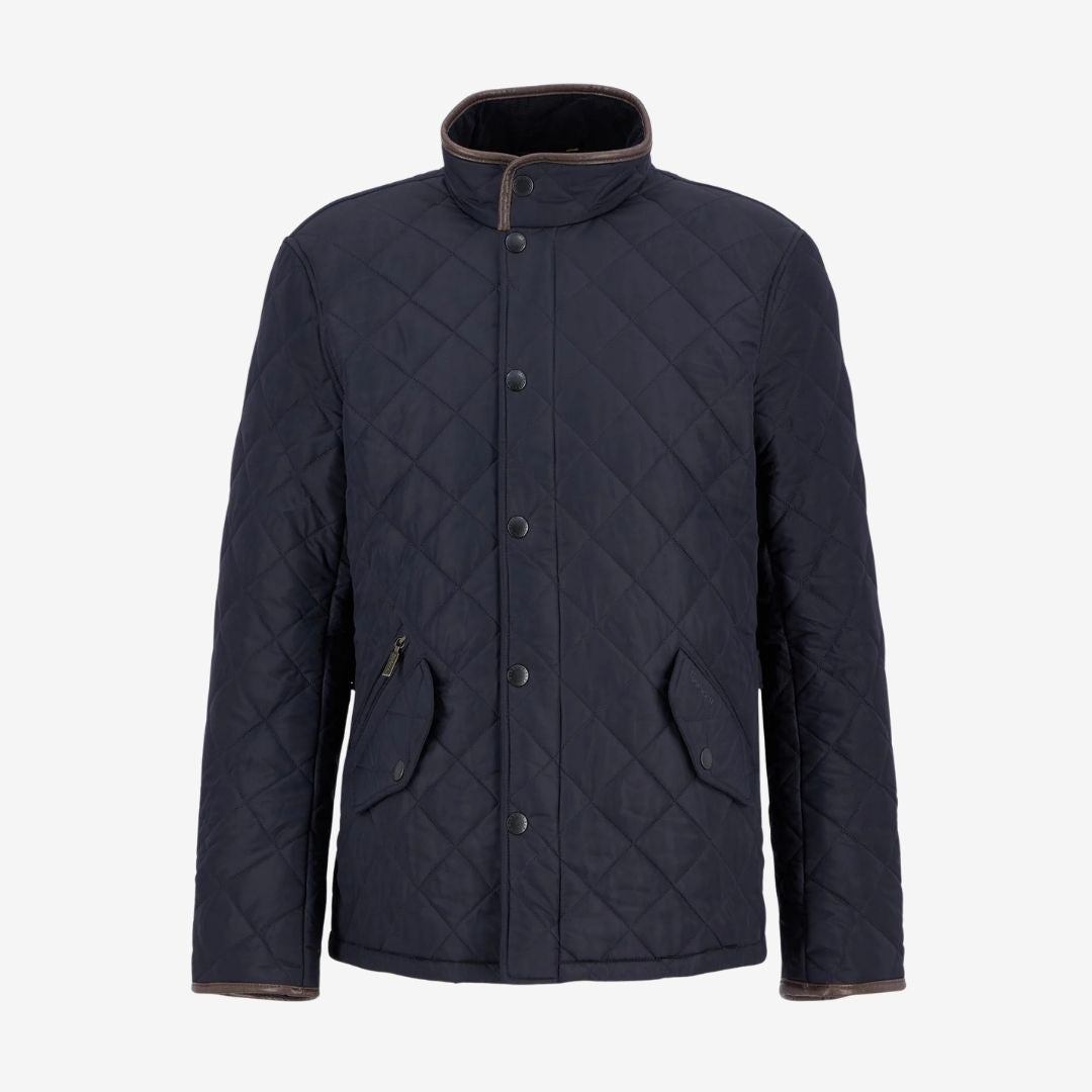 Barbour Men's Powell Quilted Jacket in Classic Navy