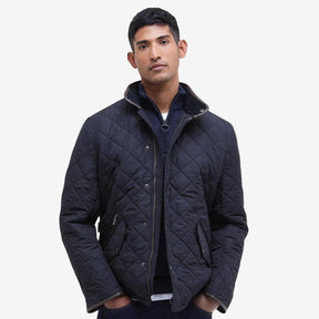 Barbour Men's Powell Quilted Jacket in Classic Navy