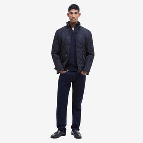 Barbour Men's Powell Quilted Jacket in Classic Navy