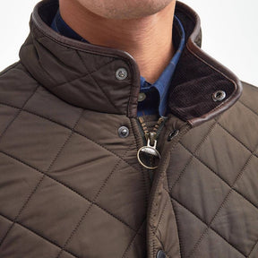Barbour Men's Powell Quilted Jacket in Olive