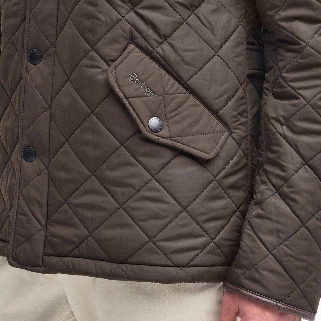 Barbour Men's Powell Quilted Jacket in Olive