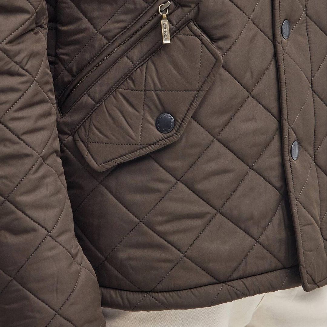 Barbour Men's Powell Quilted Jacket in Olive