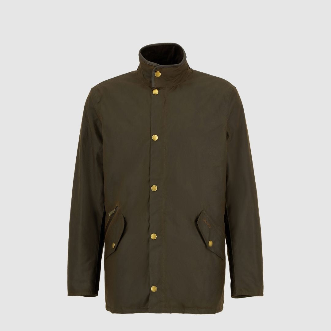 Barbour Men's Prestbury Waxed Jacket in Olive