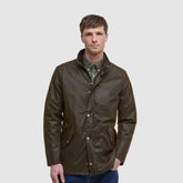 Barbour Men's Prestbury Waxed Jacket in Olive