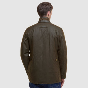 Barbour Men's Prestbury Waxed Jacket in Olive