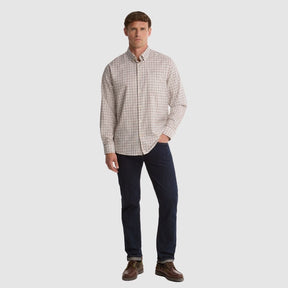 Barbour Men's Preston Tattersall Shirt in Dark Bordeaux