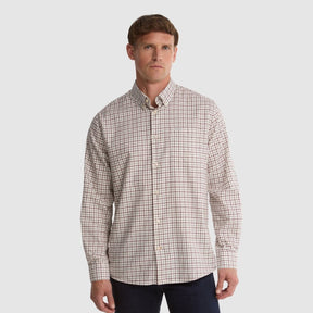 Barbour Men's Preston Tattersall Shirt in Dark Bordeaux