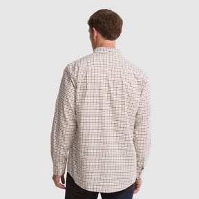 Barbour Men's Preston Tattersall Shirt in Dark Bordeaux