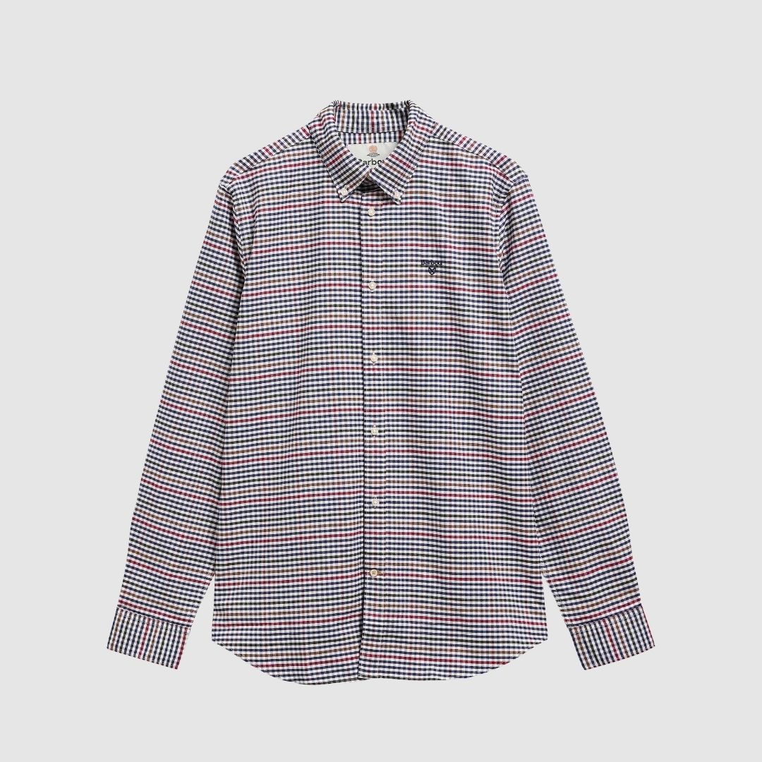 Barbour Men's Rickwood Gingham Shirt in Navy