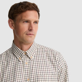 Barbour Men's Sport Tattersall Shirt in Bordeaux