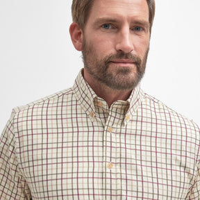 Barbour Men's Sport Tattersall Shirt in Red/Khaki
