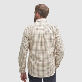 Barbour Men's Sport Tattersall Shirt in Red/Khaki