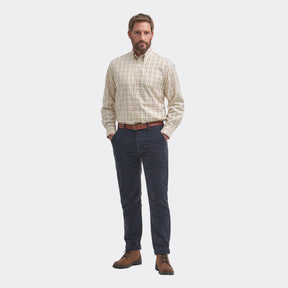 Barbour Men's Sporting Tattersall Regular Long-Sleeved Shirt in Red & Khaki