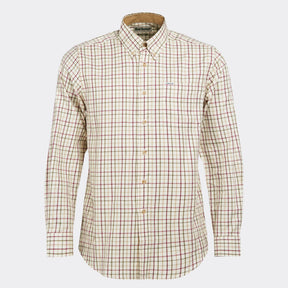 Barbour Men's Sporting Tattersall Regular Long-Sleeved Shirt in Red & Khaki