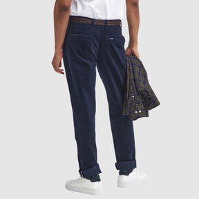 Barbour Men's Stretch Cord Tailored Fit Trouser in Navy
