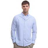 Barbour Men's Striped Oxtown Oxford Tailored Shirt in Sky Blue