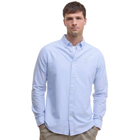 Barbour Men's Striped Oxtown Oxford Tailored Shirt in Sky Blue