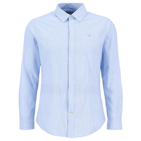 Barbour Men's Striped Oxtown Oxford Tailored Shirt in Sky Blue