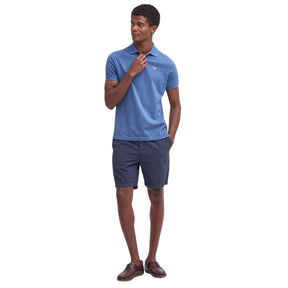 Barbour Men's Tartan Pique Polo Shirt in Dark Chambray Marl