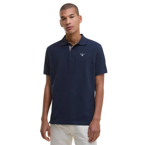 Barbour Men's Tartan Pique Polo Shirt in New Navy
