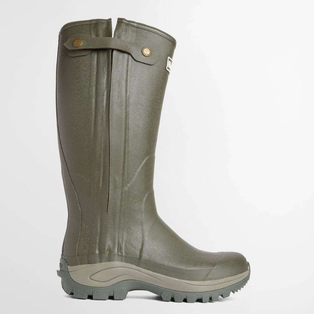 Barbour Men's Teesdale Tall Wellington Boots in Olive