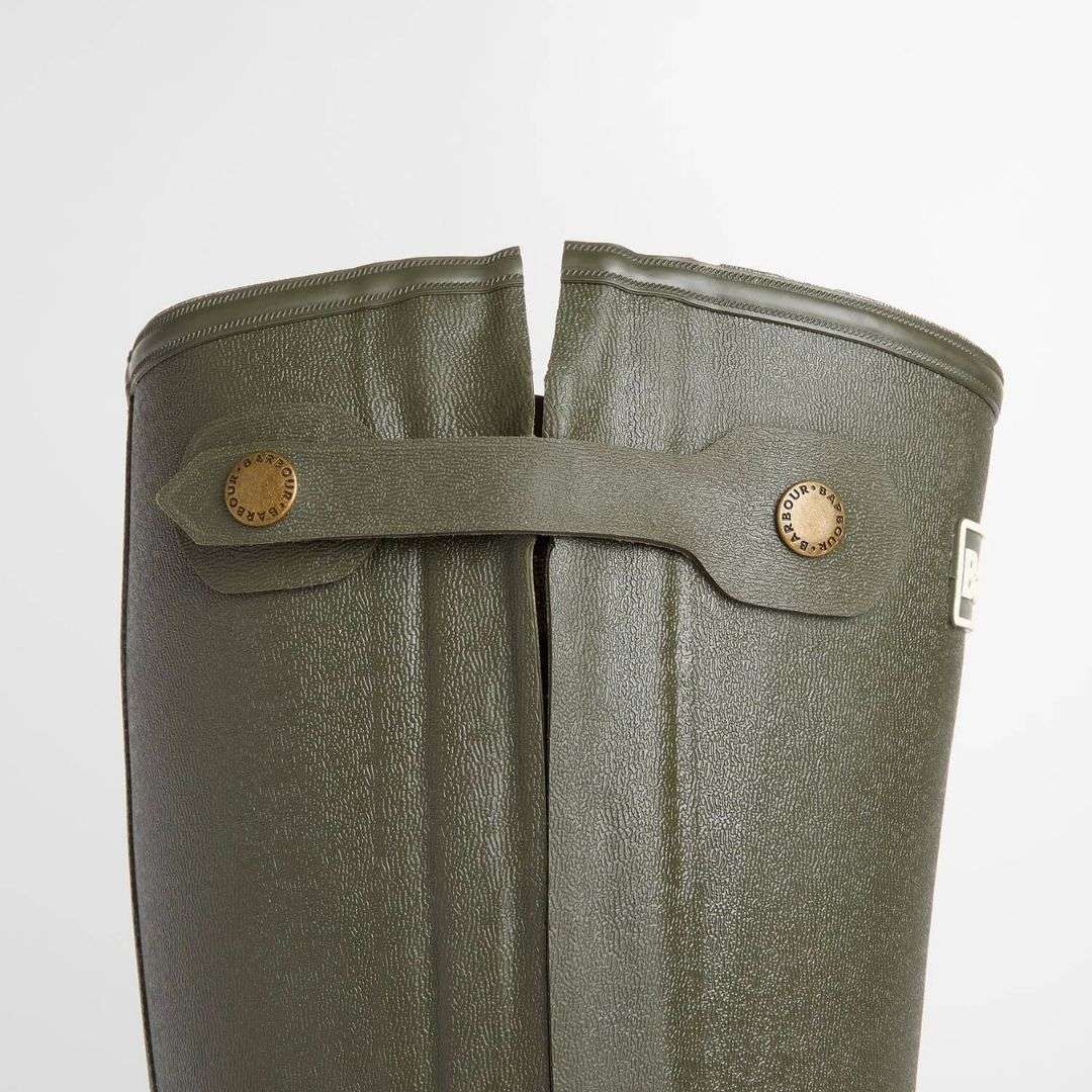 Barbour Men's Teesdale Tall Wellington Boots in Olive