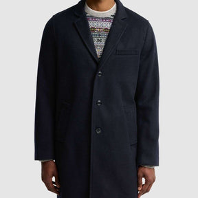 Barbour Men's Umbridge Wool Coat in Navy
