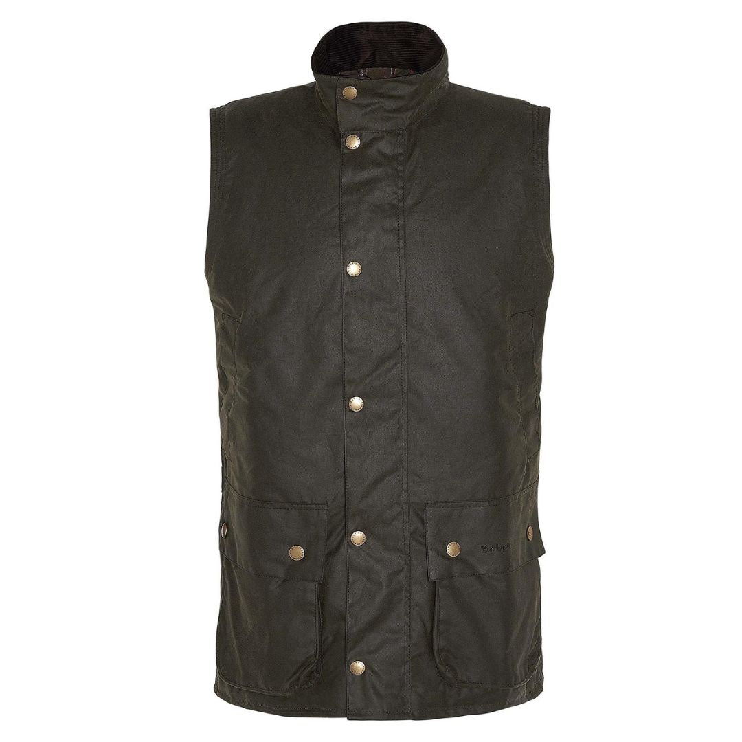 Barbour Men's Westmorland Wax Waistcoat in Olive