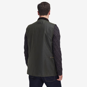 Barbour Men's Westmorland Wax Waistcoat in Olive