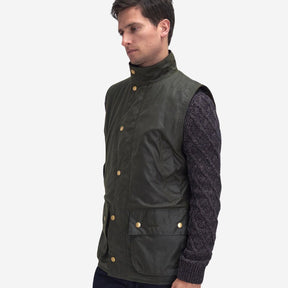 Barbour Men's Westmorland Wax Waistcoat in Olive