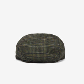 Barbour Men's Wilkin Flat Cap in Olive Check