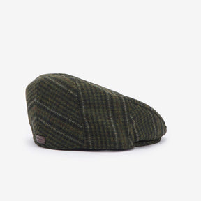 Barbour Men's Wilkin Flat Cap in Olive Check