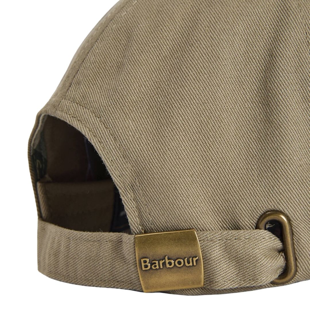 Barbour Milburn Baseball Cap in Bleached Olive