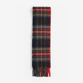 Barbour New Check Tartan Scarf in Black Stewart
