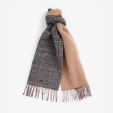 Barbour Noelle Reversible Check Scarf in Camel