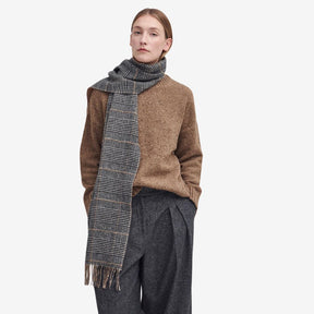 Barbour Noelle Reversible Check Scarf in Camel