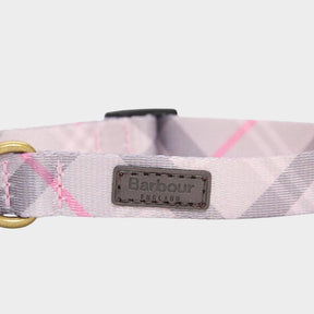 Barbour Printed Dog Collar in Pink Tartan