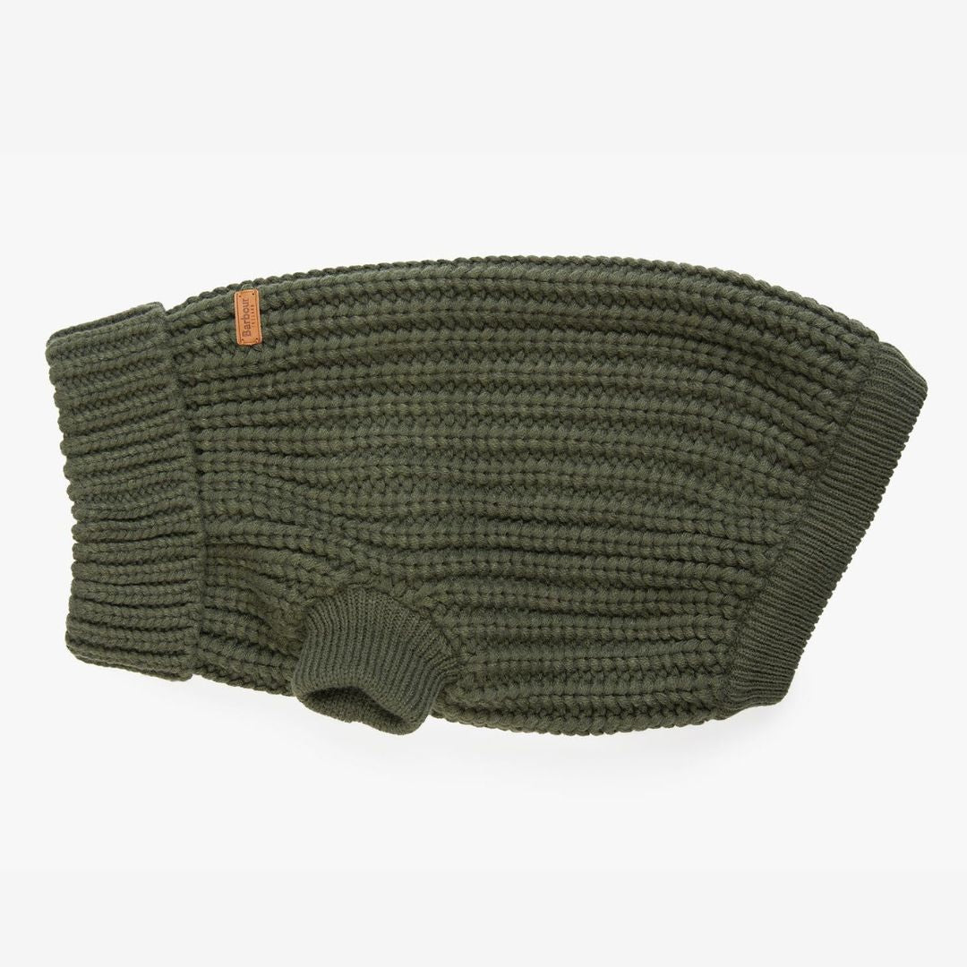 Barbour Saltburn Dog Jumper in Olive