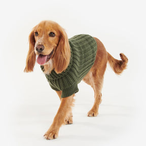 Barbour Saltburn Dog Jumper in Olive