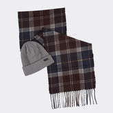 Barbour Swinton Beanie & Galingale Scarf Gift Set in Midnight Oak